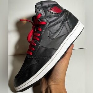 Air Jordan 1 Retro High "Black Satin/Gym Red" Size 12